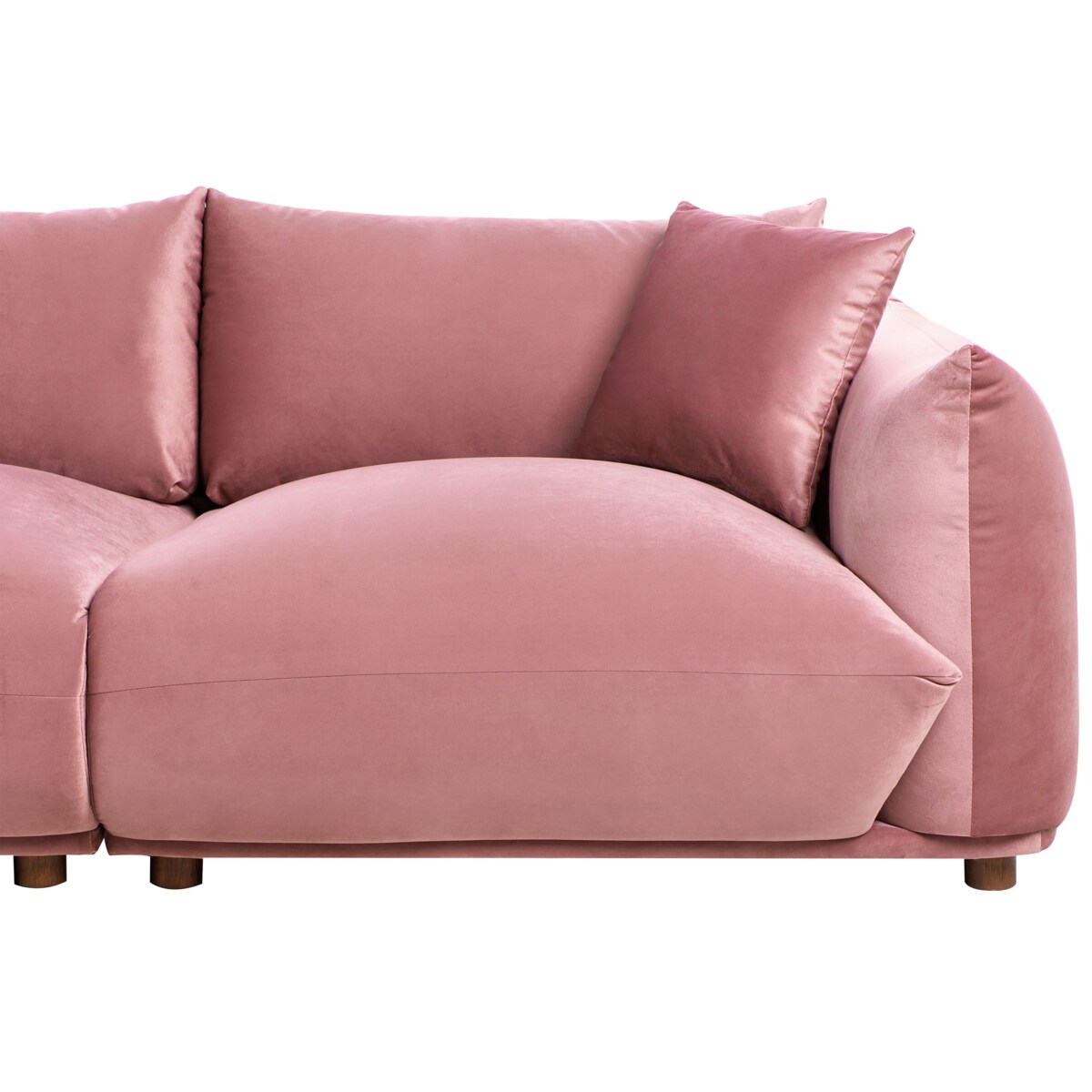 Sofa 3-osobowa welurowa różowa LUVOS