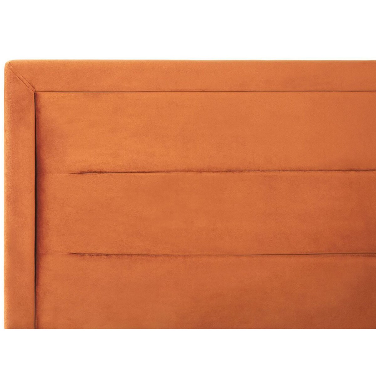 Łóżko z pojemnikiem welurowe 180 x 200 cm pomarańczowe ROUEN