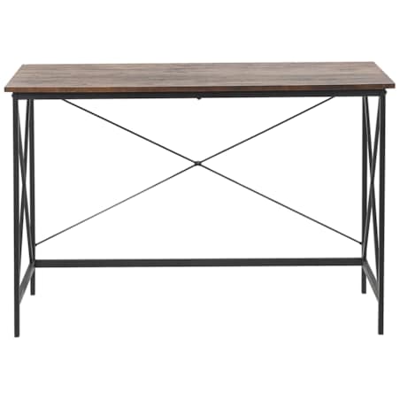 Biurko 115 x 60 cm ciemne drewno z czarnym FUTON