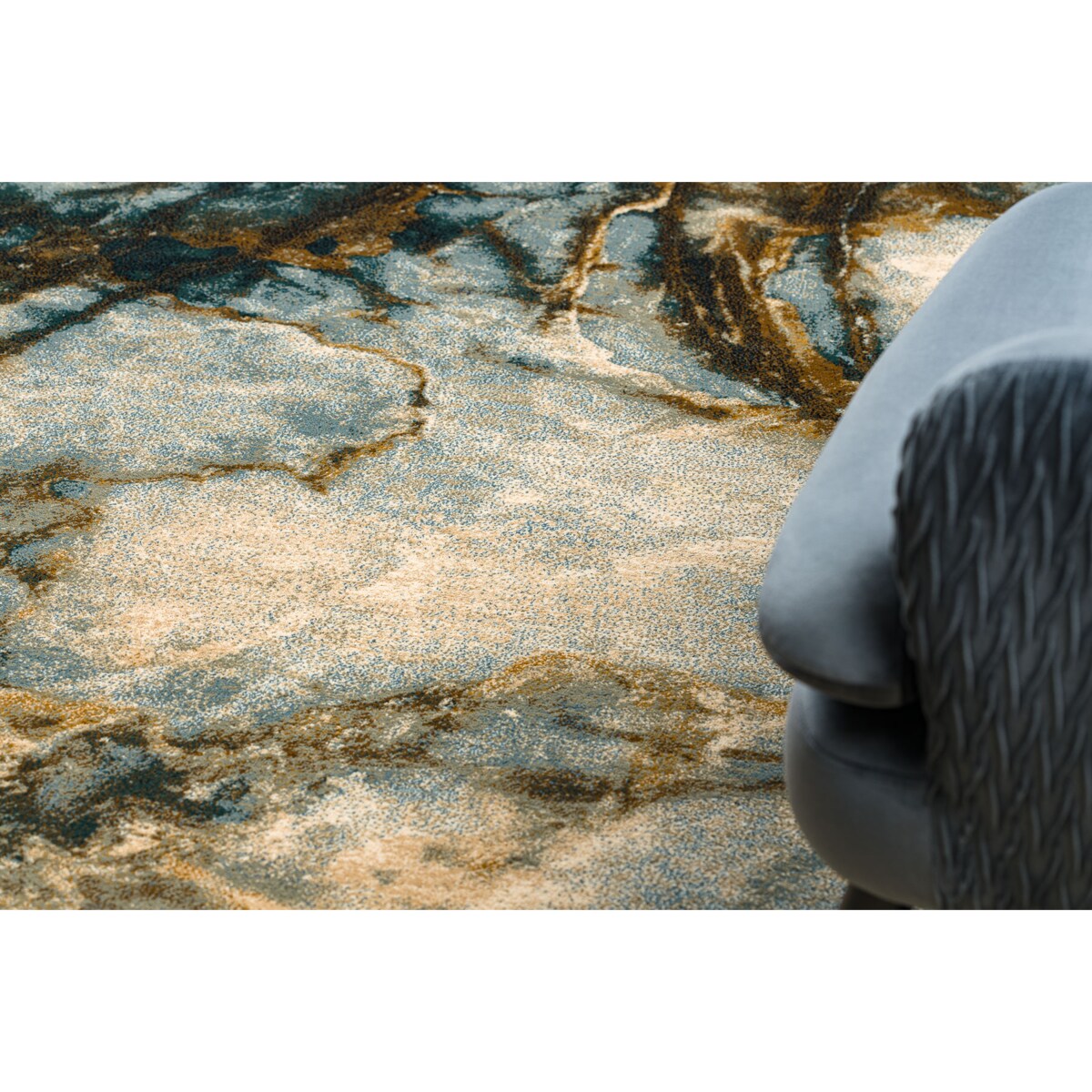 Dywan wełniany OMEGA ELIAN koło Marmur iron koło 200 cm