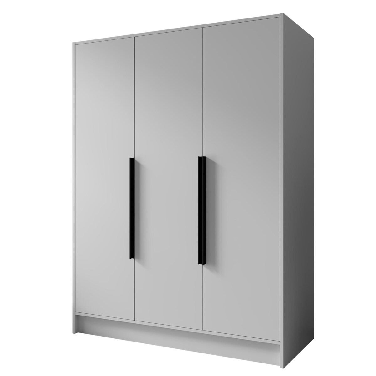 Szafa 150 gładka ORTO bez lustra z czarnymi uchwytami, biała