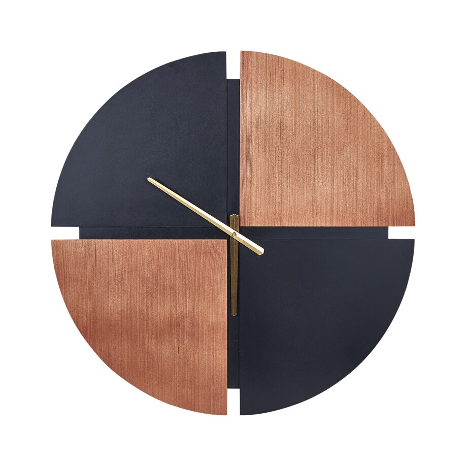 Zegar ścienny ø 60 cm jasne drewno z czarnym ARAMON