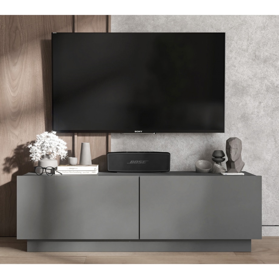 Szafka RTV Komoda Loft Industrialna stojąca / wisząca Grafit MAT 120 cm