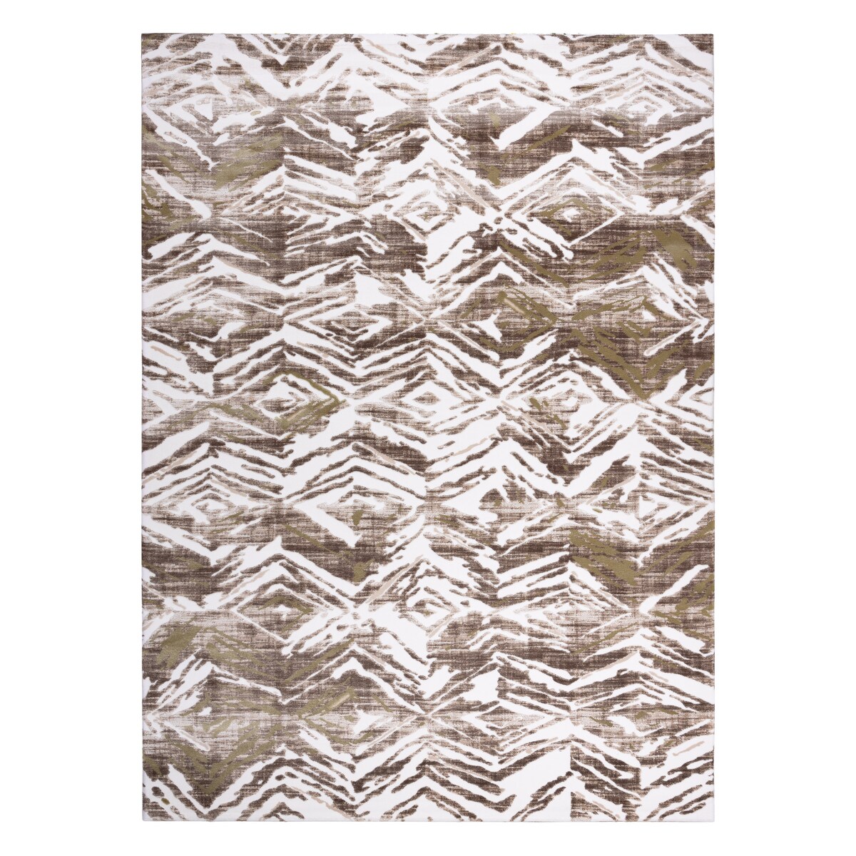 Dywan AKRYL DIZAYN 121 beż / zielony 80x300 cm