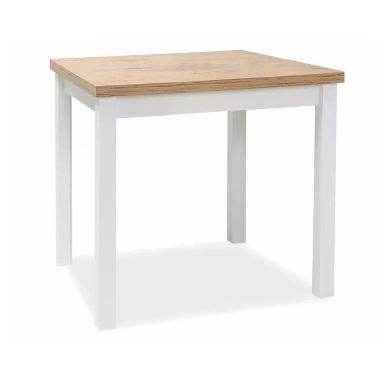 Stół ADAM 80x80 dąb lancelot/biały mat