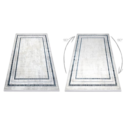 Dywan DUKE 51523 krem / niebieski - Ramka, 160x220 cm