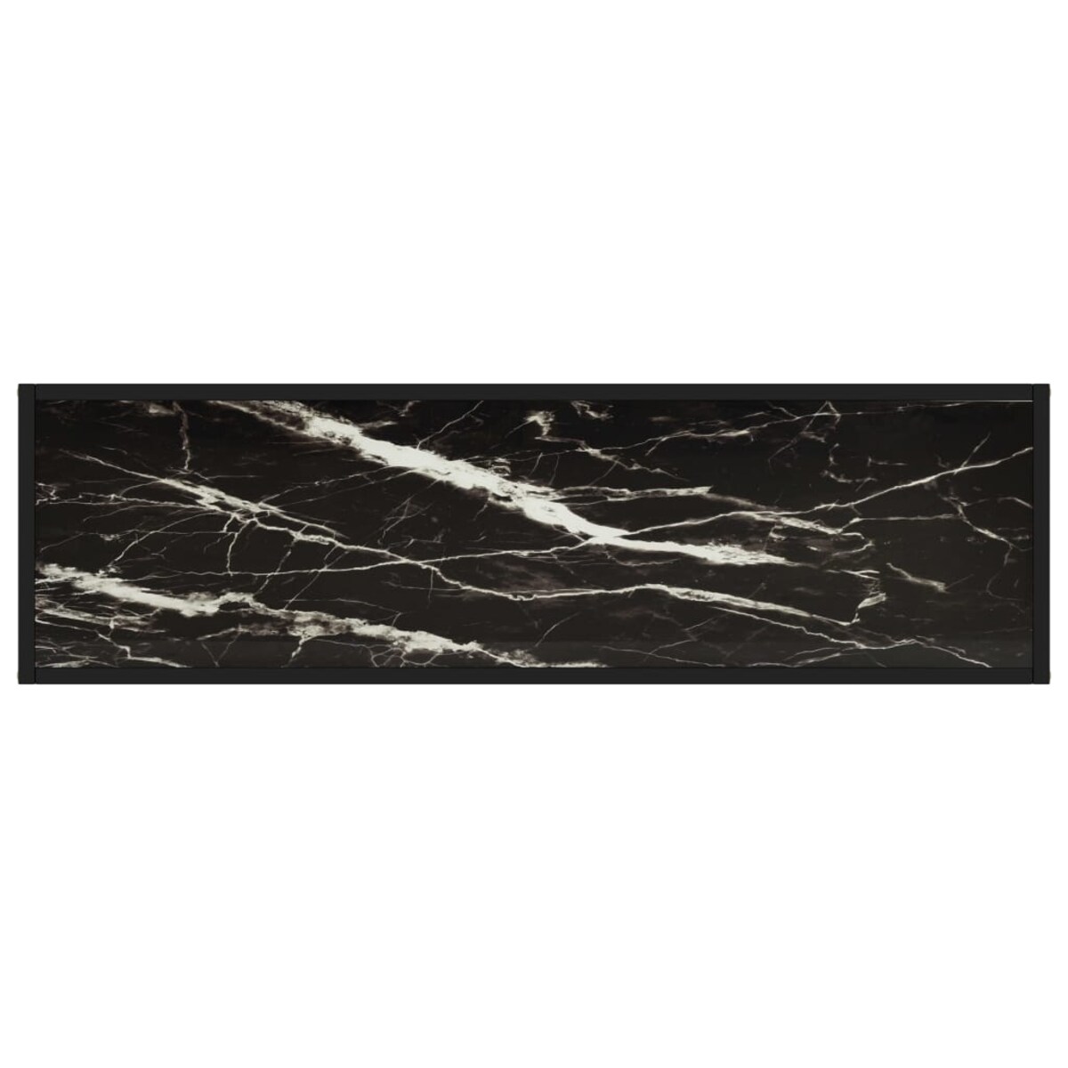 vidaXL Stolik konsolowy, czarny, 120x35x75 cm, szkło hartowane