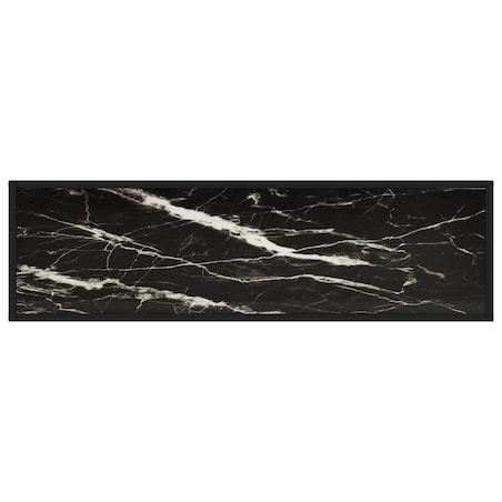 vidaXL Stolik konsolowy, czarny, 120x35x75 cm, szkło hartowane