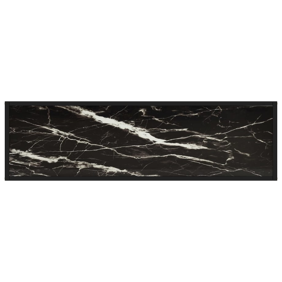 vidaXL Stolik konsolowy, czarny, 120x35x75 cm, szkło hartowane