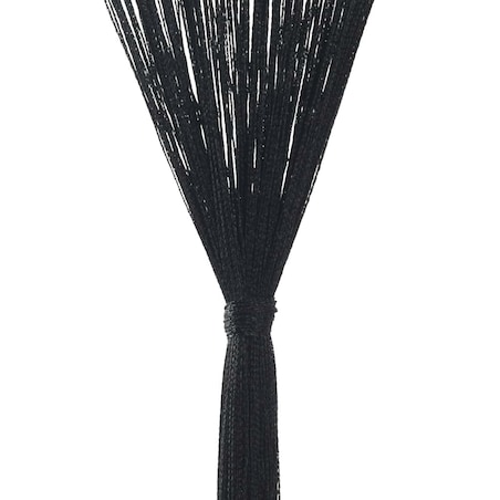 vidaXL Zasłony sznurkowe, 2 sztuki, 140 x 250 cm, czarne