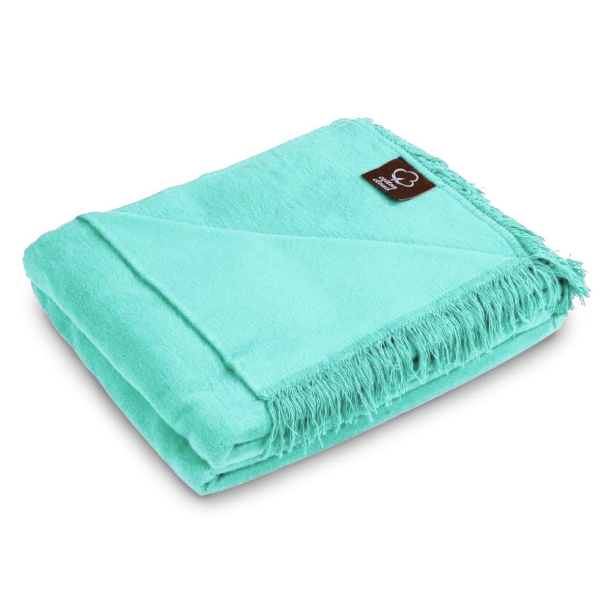 Koc bawełniany 150x200 kolor mięta