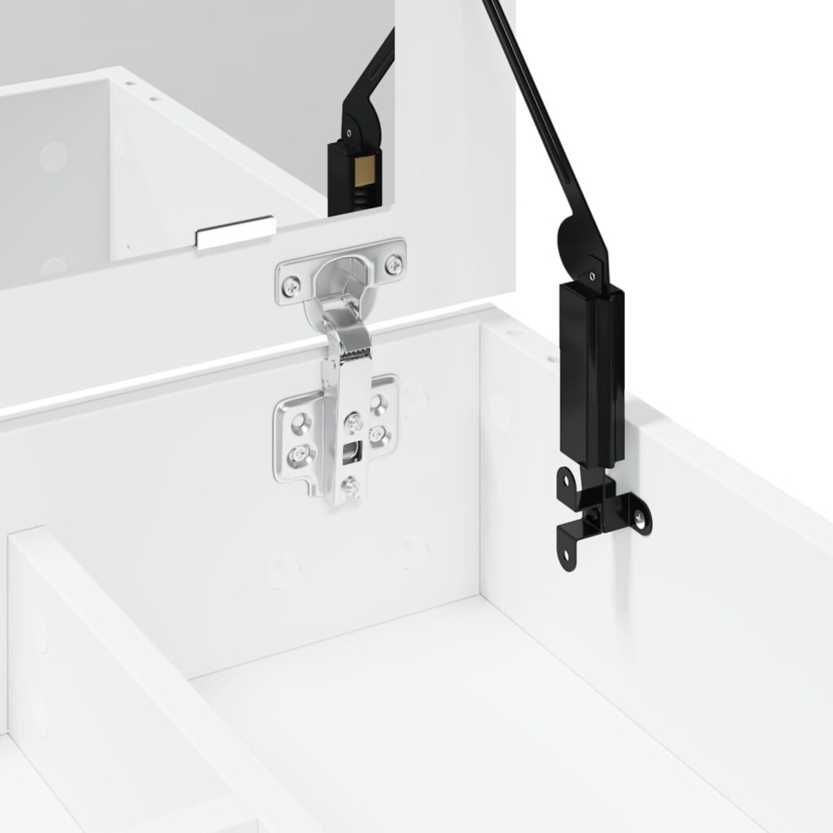 vidaXL Toaletka z lustrem, biała, 73x46,5x120 cm