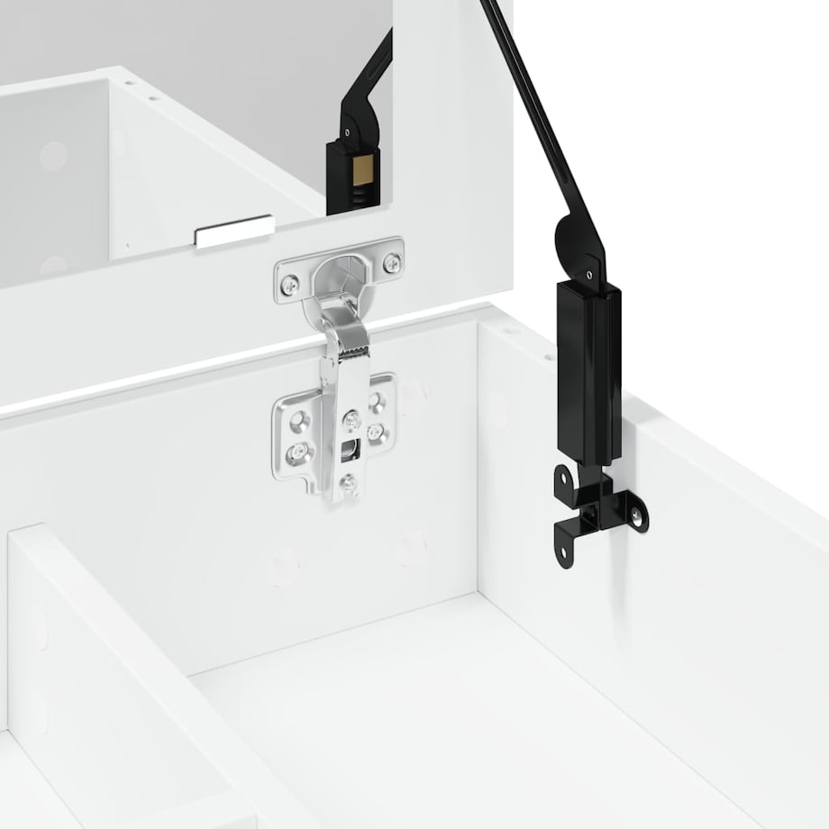 vidaXL Toaletka z lustrem, biała, 73x46,5x120 cm