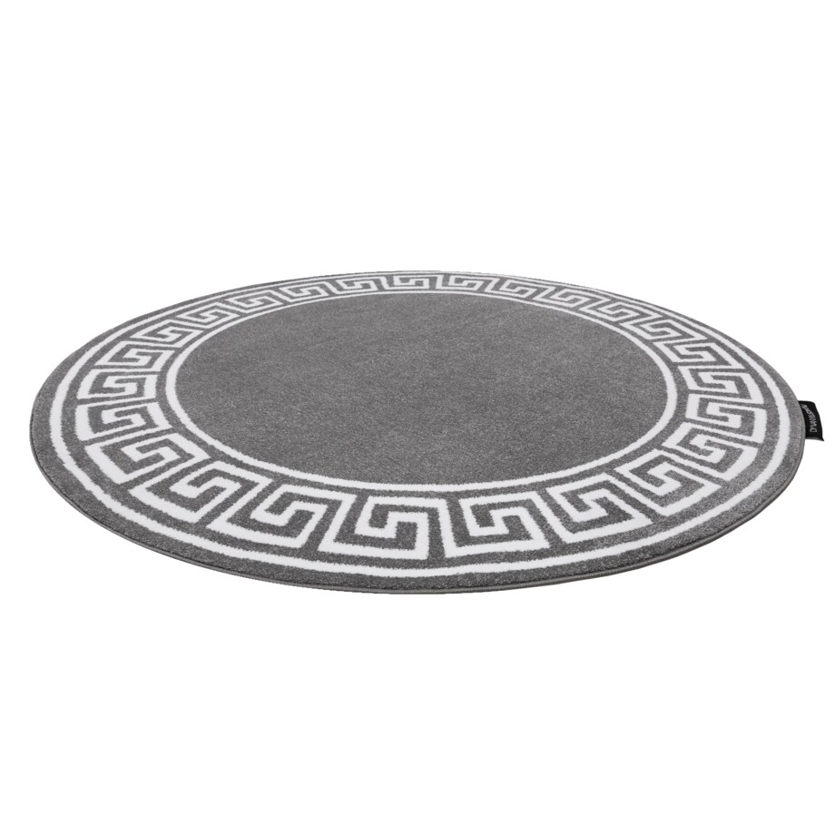 Dywan HAMPTON Grecos koło szary koło 160 cm