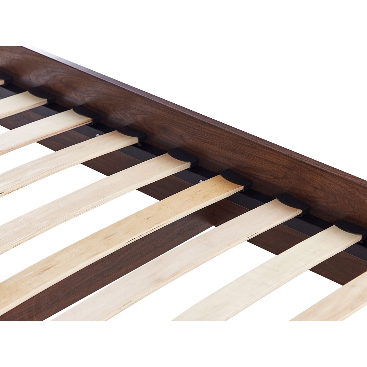 Łóżko rattanowe 160 x 200 cm ciemne drewno MONPAZIER