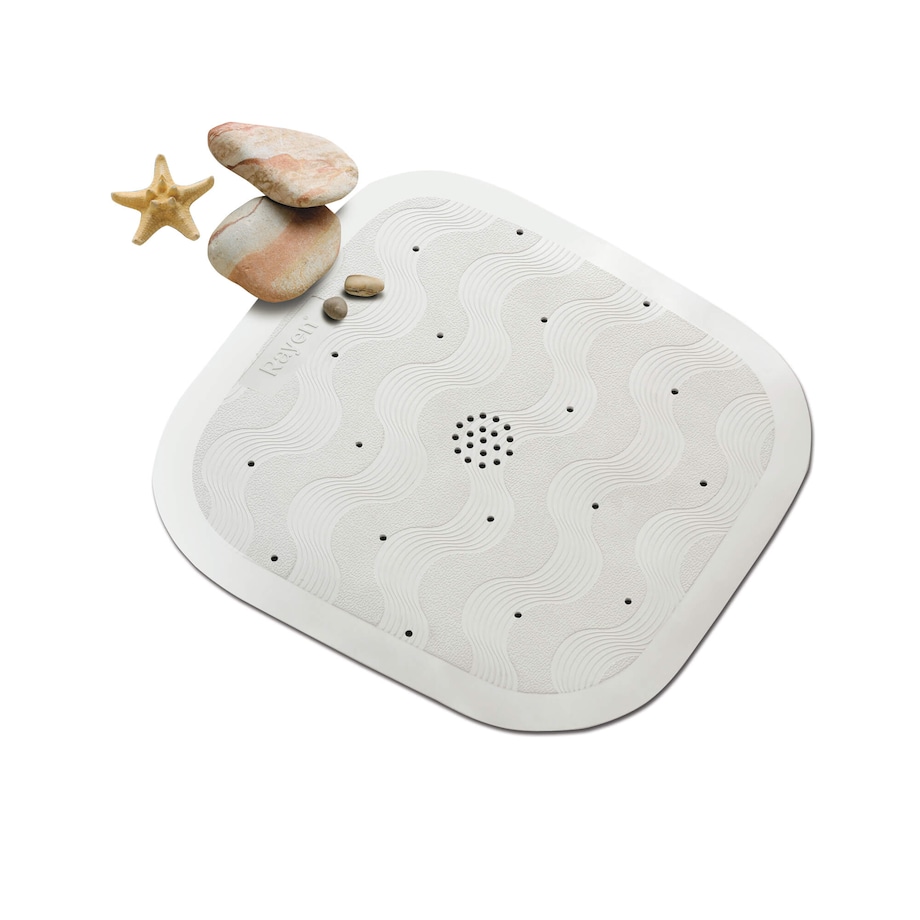 Antypoślizgowa mata pod prysznic Rayen - 45 x 45 cm, Biały