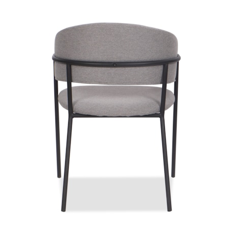 Krzesło tapicerowane glamour szenilowe OVO szare