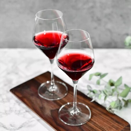 Duże Kieliszki do Wina Czerwonego Białego Krosno Ray 375 ml Zestaw 4 sztuki