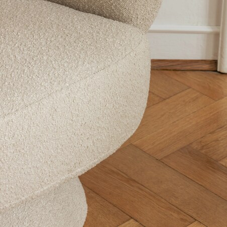 Fotel obrotowy 80x72x70 cm bouclé Nalf - IV jasnobeżowy