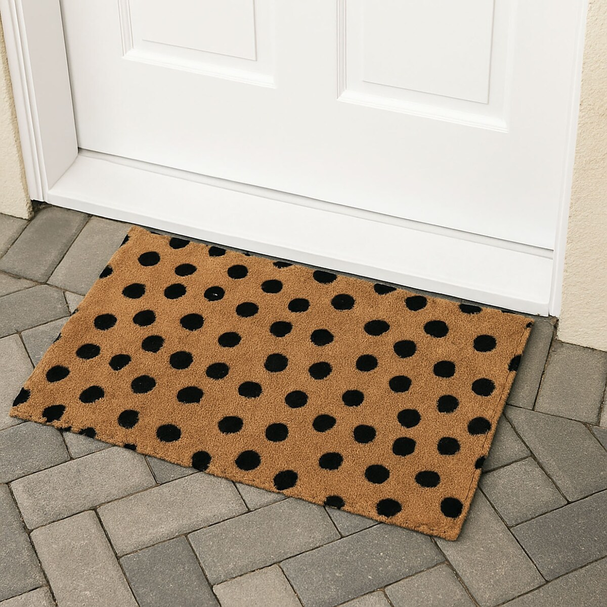 Wzorzysta wycieraczka z włókna kokosowego, 59 x 39 cm