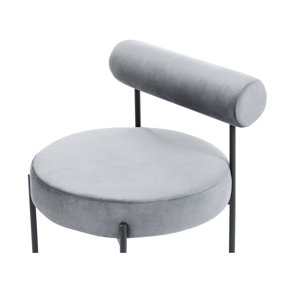 Fotel welurowy szary ALPHA