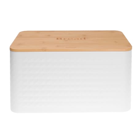 Chlebak w zestawie z 3 pojemnikami pojemnik na chleb pieczywo biały KLAUSBERG