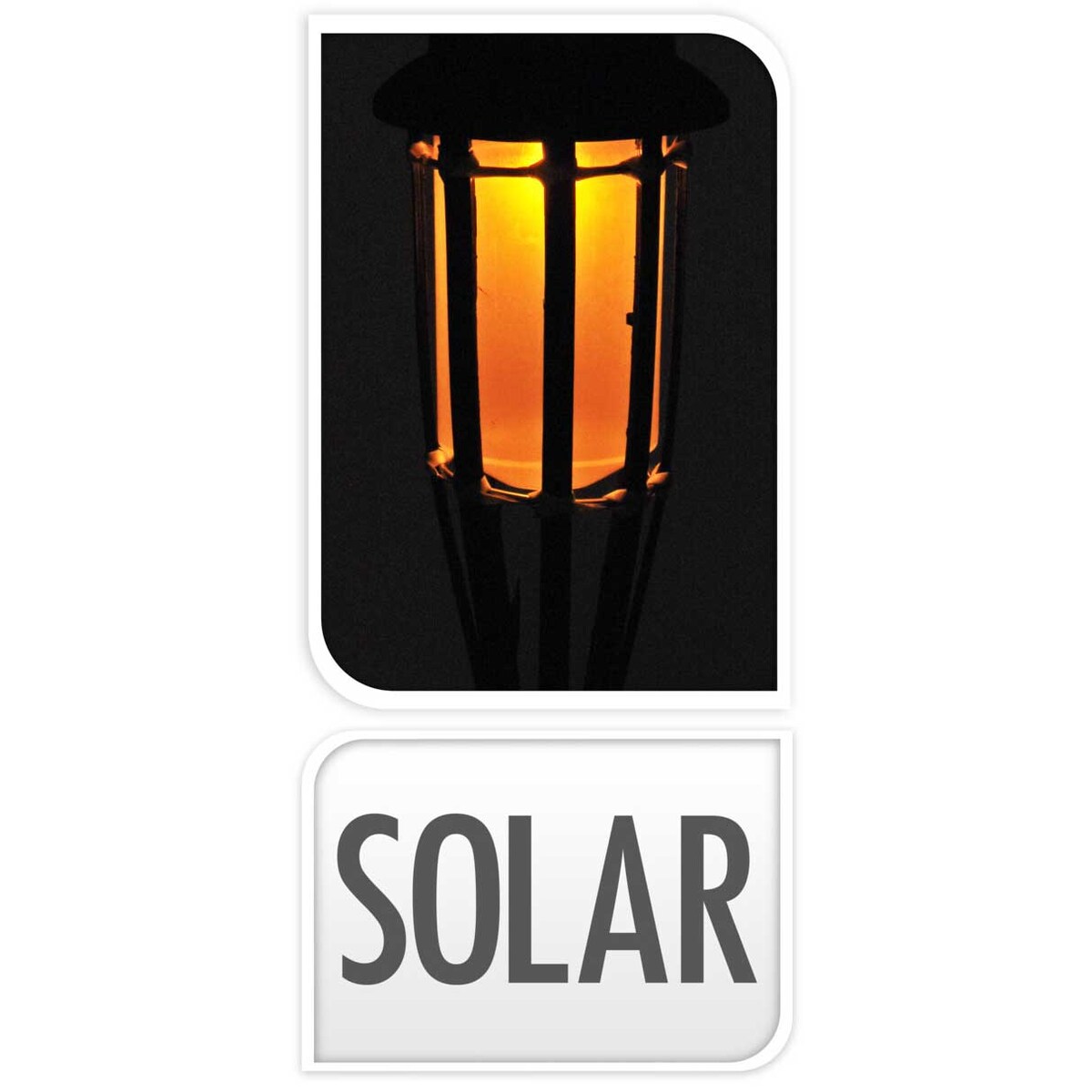 Bambusowa lampa solarna pochodnia, 65 cm