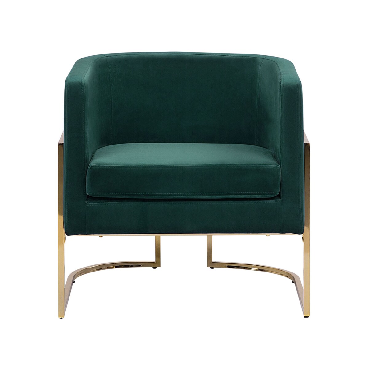 Fotel welurowy zielony SIRKKA