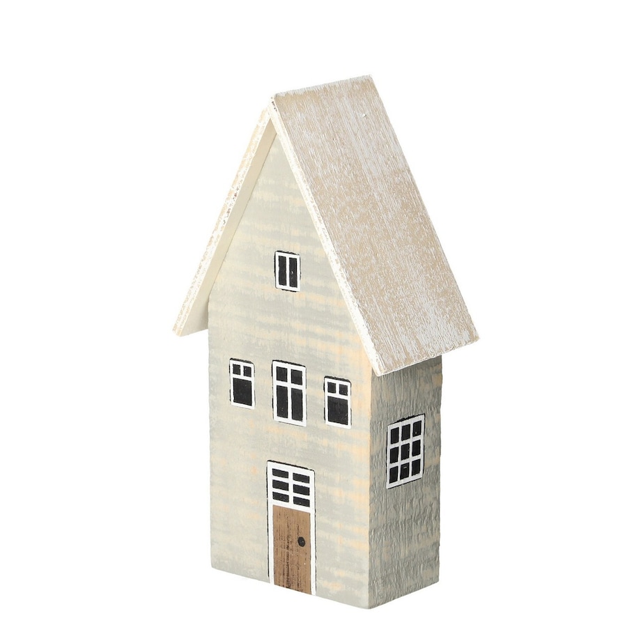 Dekoracja Snow House 19cm white grey, 10 x 6 x 19 cm