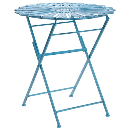 Stolik bistro PAVIA 71 cm 71 cm Metal Niebieski