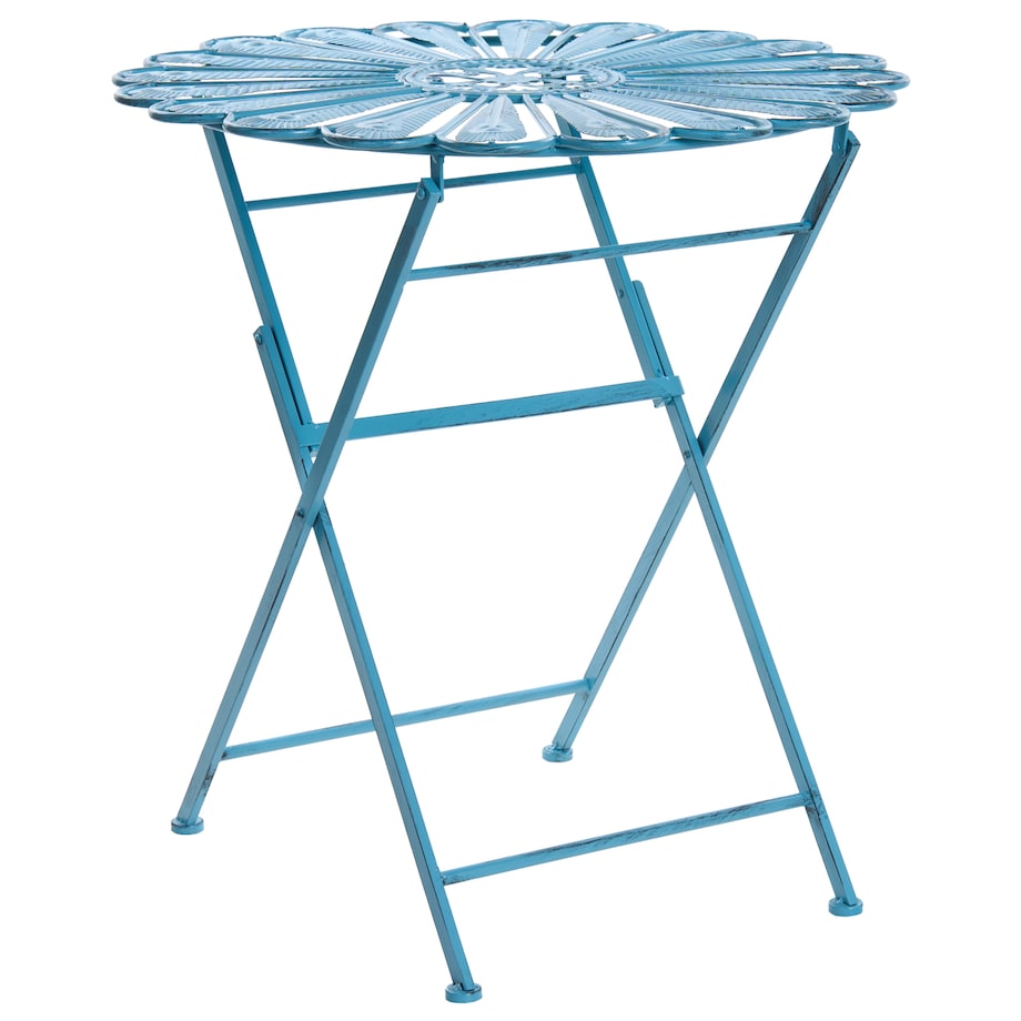 Stolik bistro PAVIA 71 cm 71 cm Metal Niebieski