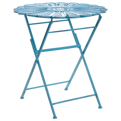 Stolik bistro PAVIA 71 cm 71 cm Metal Niebieski