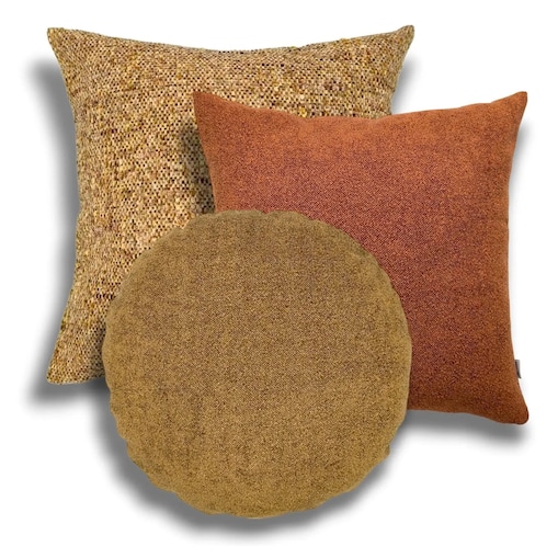 Musztardowy zestaw poduszek dekoracyjnych Ronda Fiord