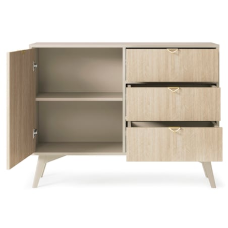 Komoda Sage Wood 3 szuflady, 1 szafka