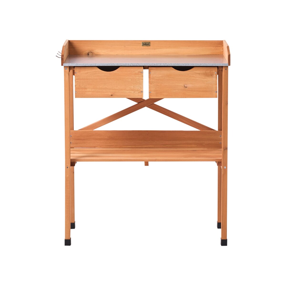 Stół ogrodniczy RAVANUSA Drewno jodłowe 77 cm 37 cm Jasnobrązowy