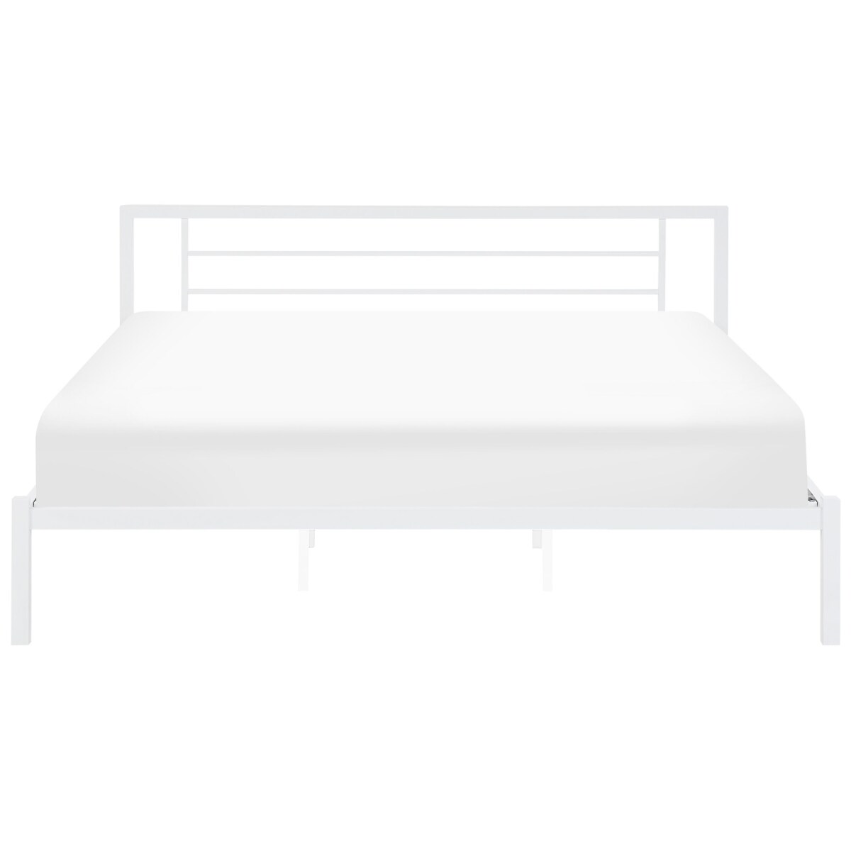 Łóżko metalowe 180 x 200 cm białe CUSSET