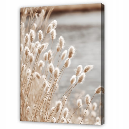 Obraz Do Sypialni Salonu Na Płótnie Kwiaty Natura Beżowy 40x60