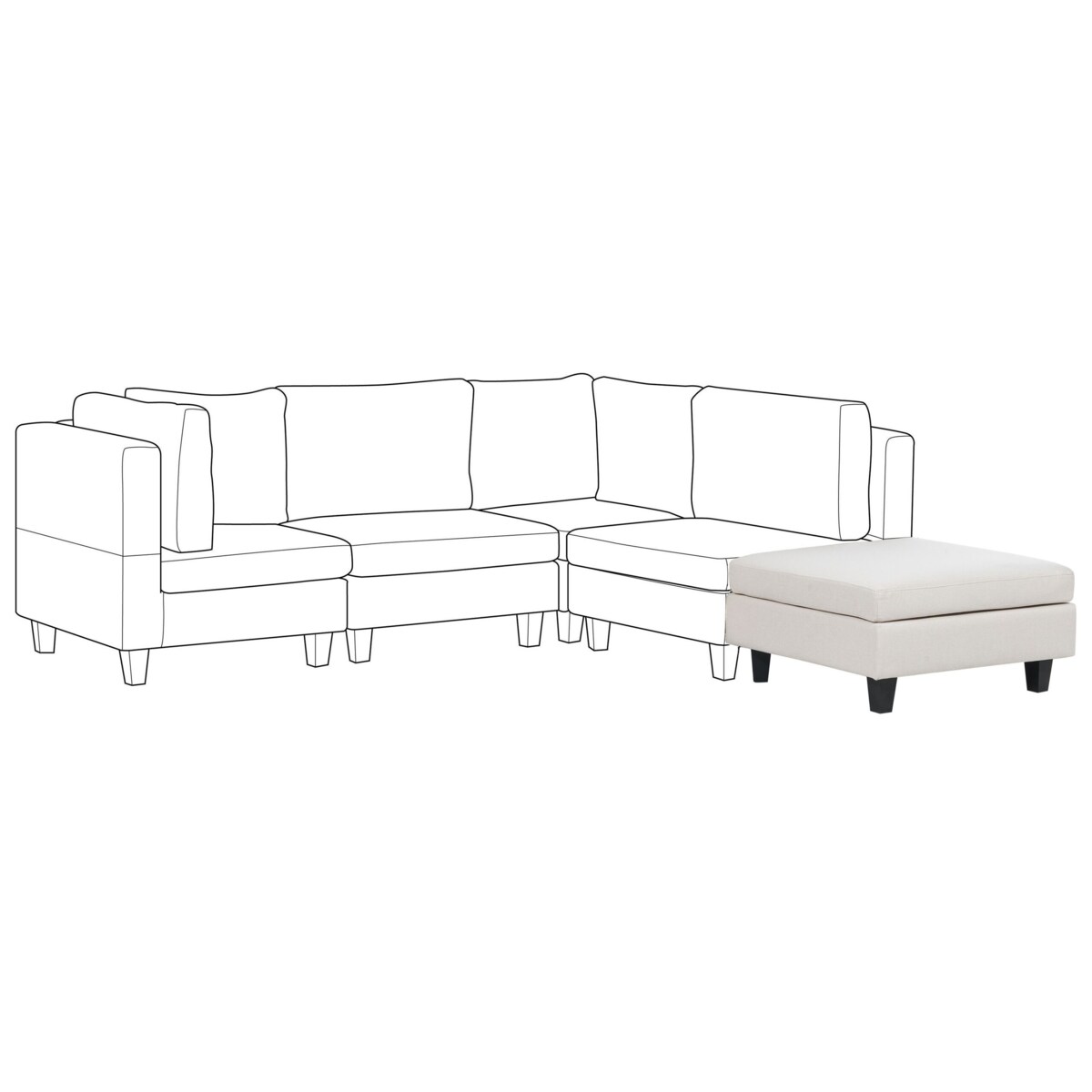 Otomana jasnobeżowa UNSTAD