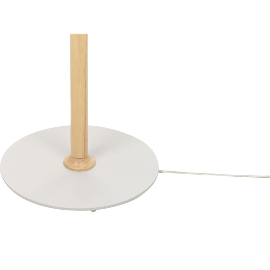 Lampa podłogowa drewniana biała MOPPY