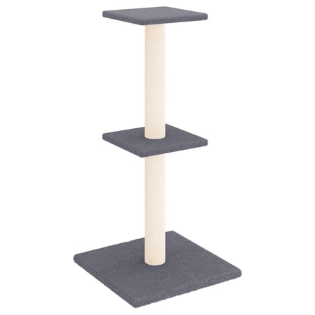 vidaXL Drapak dla kota z sizalowymi słupkami, ciemnoszary, 73 cm