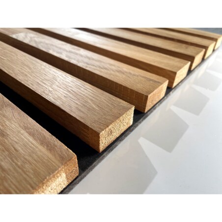 Panele lamelowe dębowe na płycie MDF 100% dąb 12cm