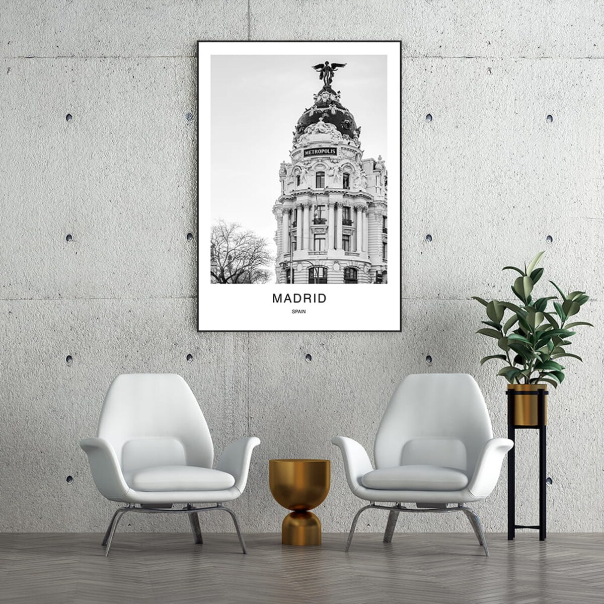 plakat madrid - madryt 30x40 cm
