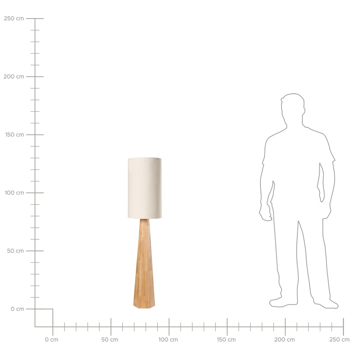 Lampa podłogowa ILALA Drewno Naturalny