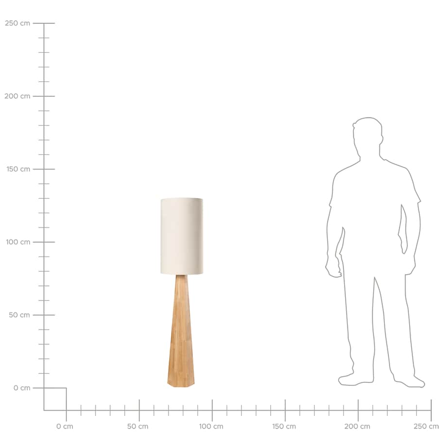 Lampa podłogowa ILALA Drewno Naturalny