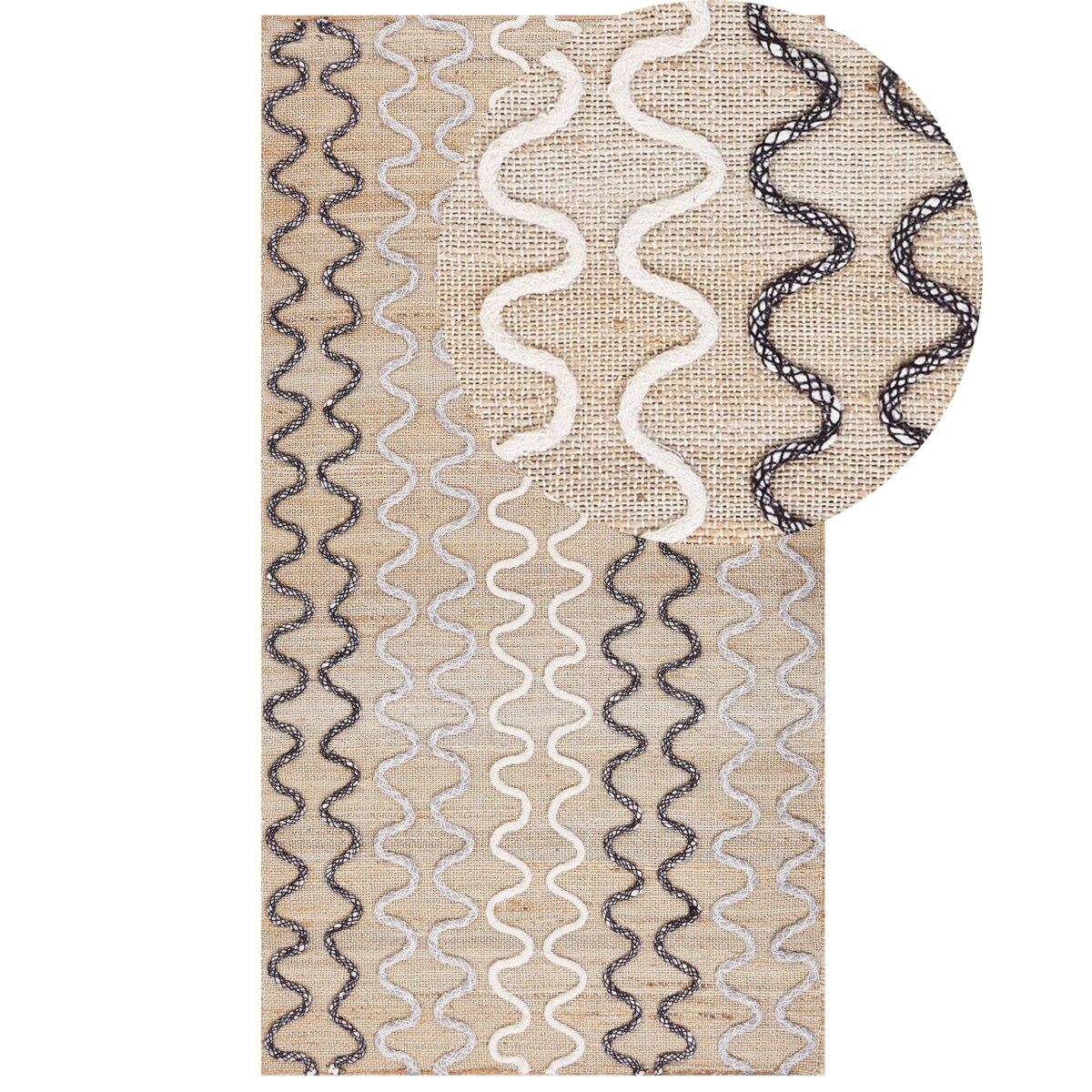 Dywan jutowy 80 x 150 cm beżowy SOGUT