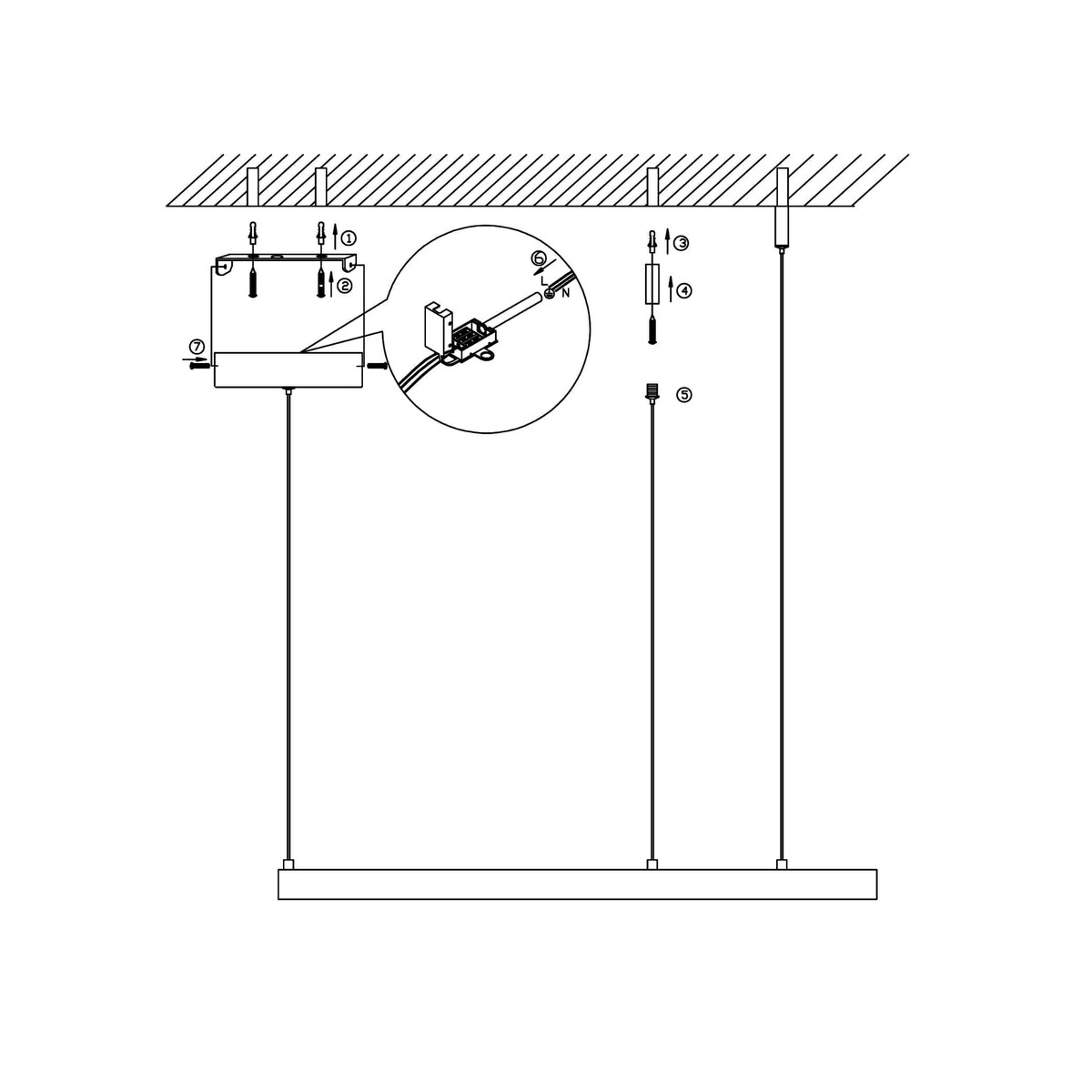 Złoty pierścień wiszący Midway LP-033/1P Light Prestige ring LED 3000K 35W