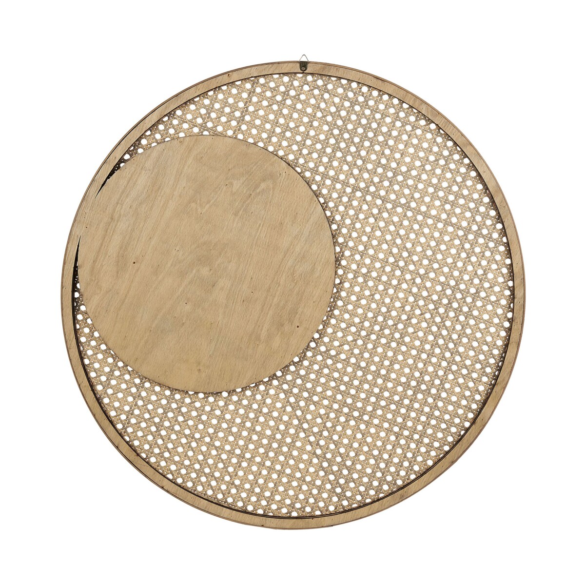 Rattanowe okrągłe lustro ścienne ⌀ 60 cm naturalne PALAU