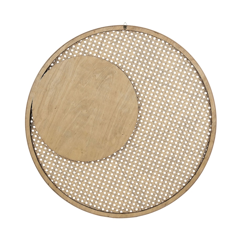 Rattanowe okrągłe lustro ścienne ⌀ 60 cm naturalne PALAU