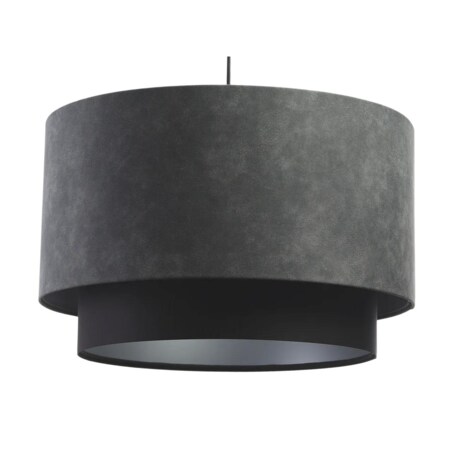 Lampa wisząca DOUBLE ZAMSZ 40 szara/czarna
