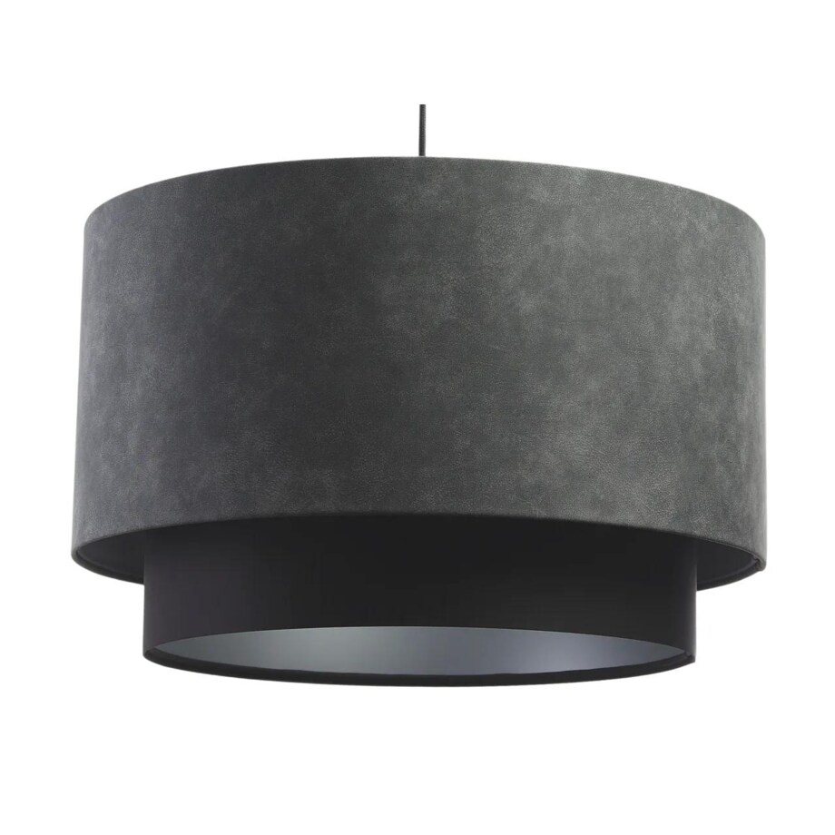 Lampa wisząca DOUBLE ZAMSZ 40 szara/czarna